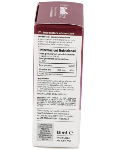 Redi B12 Spray 15Ml. de Glauber Pharma