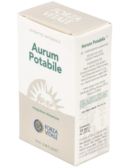 Aurum Potable (Oro) Metal Espagirico 10Ml. de Forza Vitale