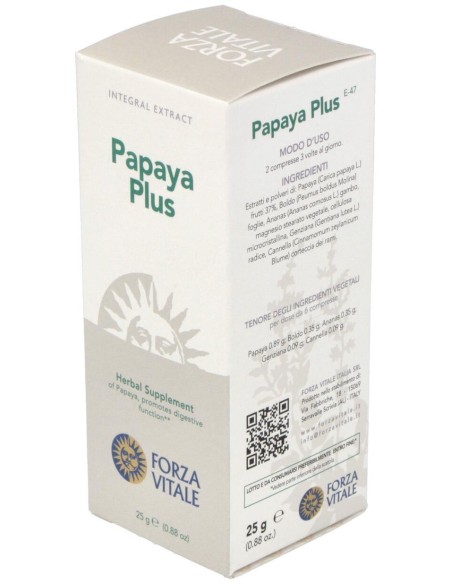 Papaya Plus  25Gr.Comprimidos de Forza Vitale