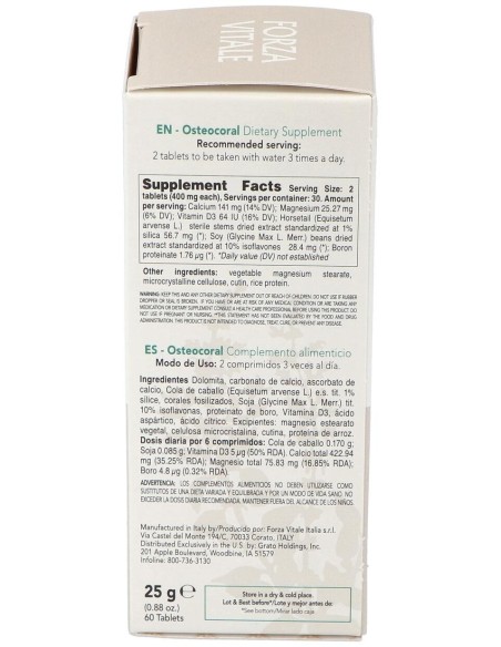 Corallo Composto (Osteocoral) 25Gr.Comprimidos de Forza Vitale