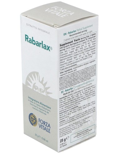 Rabarlax Laxante 25Gr.Comprimidos de Forza Vitale
