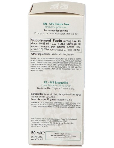 Sys.Agnocasto 50Ml. de Forza Vitale