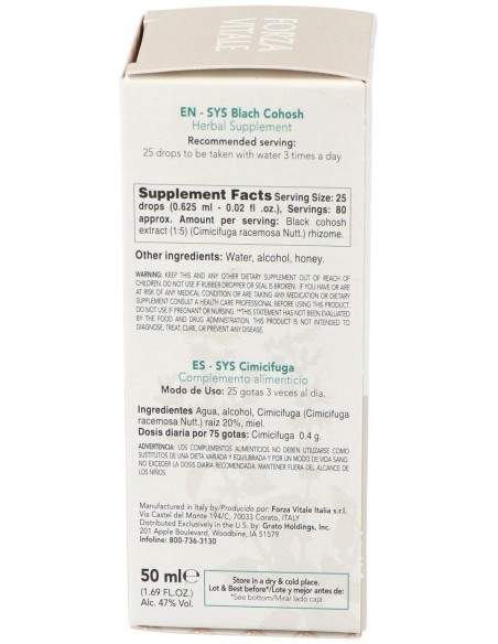 Sys.Cimicifuga 50Ml. de Forza Vitale