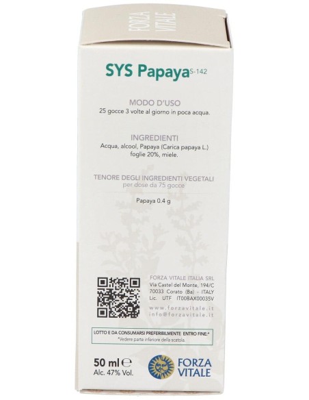 Sys.Papaya 50Ml. de Forza Vitale