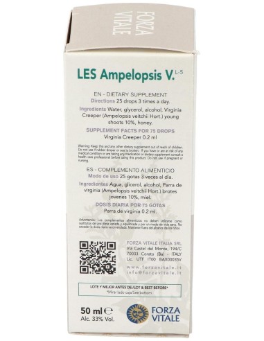Les Ampelopsis W. Vid Canadiense 50Ml. de Forza Vitale