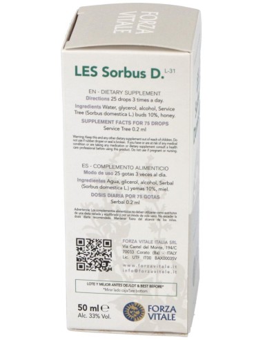 Les Sorbus Domestica Serbal 50Ml. de Forza Vitale
