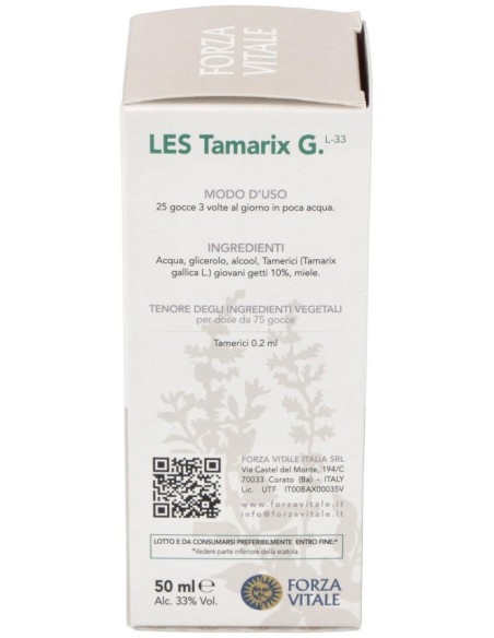 Les Tamarix Gallica Tamarisco 50Ml. de Forza Vitale