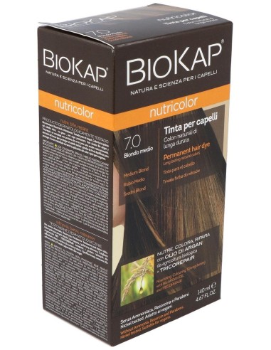 Tinte Medium Blond Dye 140Ml. Rubio Medio ·7.0 de Biokap