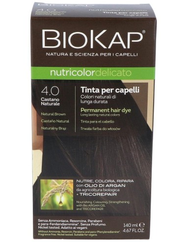 Tinte Brown Gentle Dye 140Ml. Castaño Natural 4.0 de Biokap