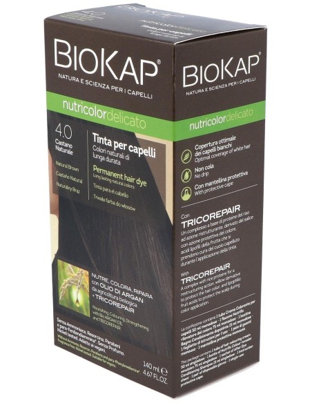 Tinte Brown Gentle Dye 140Ml. Castaño Natural 4.0 de Biokap