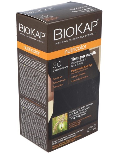 Tinte Dark Brown Dye 140Ml. Castaño Oscuro ·3.0 de Biokap