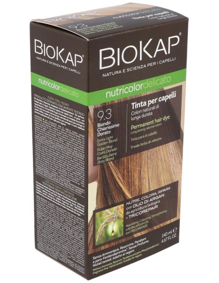 Tinte Rubio Muy Claro Dorado 140Ml. 9.3 Delicato de Biokap