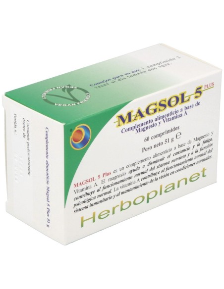 Magsol 5 Plus 60Comp. de Herboplanet