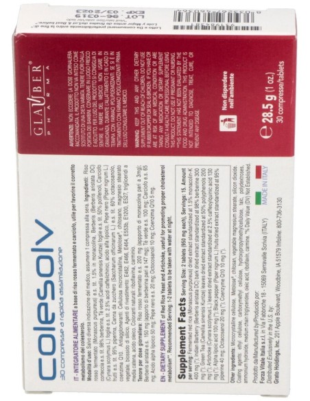 Colesolv 30Comp. de Glauber Pharma