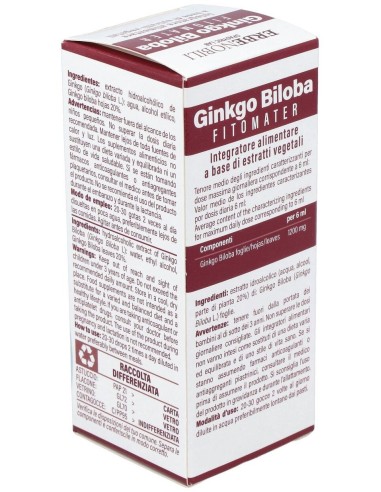 Ginkgo Biloba Ginkgo Biloba Extract Fitomater 50Ml de Erbenobili