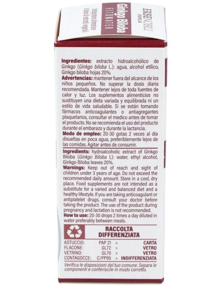 Ginkgo Biloba Ginkgo Biloba Extract Fitomater 50Ml de Erbenobili