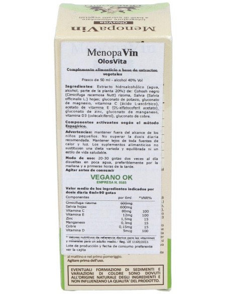Menopavin Olosvita Menopausia 50Ml de Erbenobili