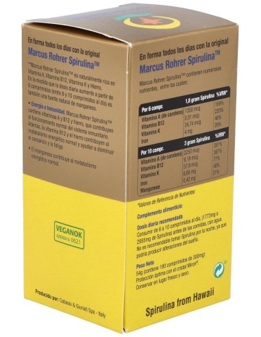 Espirulina 180 Comprimidos  de Marcus Rohrer
