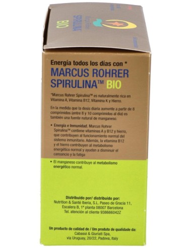 Espirulina Bio Recarga 540 Comprimidos  de Marcus Rohrer