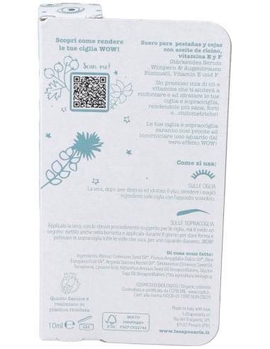 Serum Wow Fortalecedor Pestañas Y Cejas 10Ml. de La Saponaria
