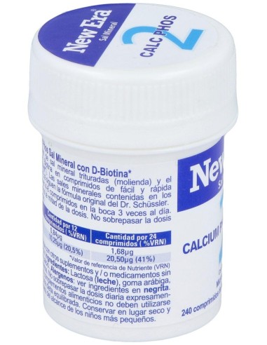 Sal Schussler Nº2 Calcium Phosphoricum 240Comp. de New Era