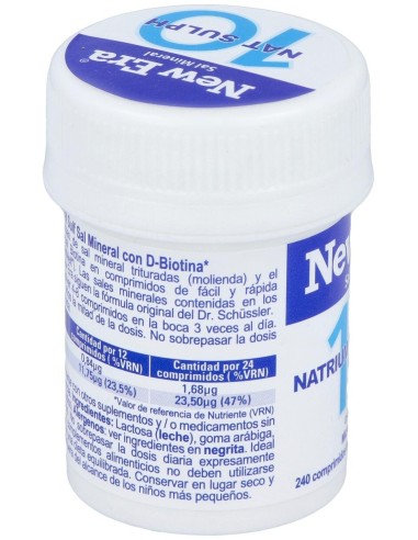 Sal Schussler Nº10 Natrium Sulfuricum 240Comp. de New Era