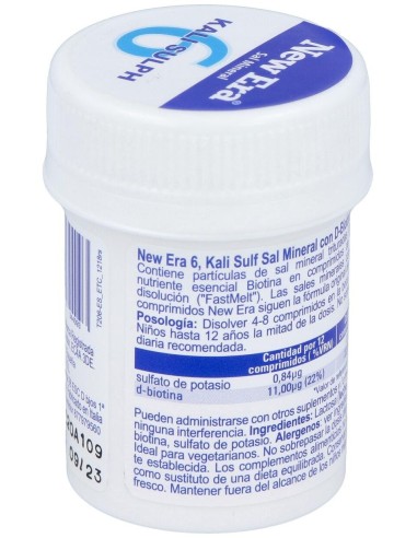 Sal Schussler Nº6 Kalium Sulfuricum 240Comp. de New Era