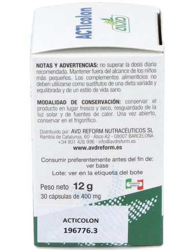 Acticolon 30Cap. de Avd Reform