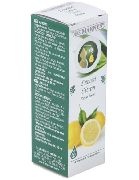 Limon Aceite Esencial Alimentario 15Ml. de Marnys