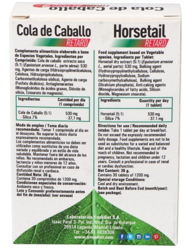 Fitosol Retard Cola De Caballo 30 Comprimidos Fitosol
