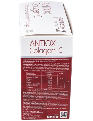 Colágeno Antiox Fortigel 30 Sobres de Ynsadiet
