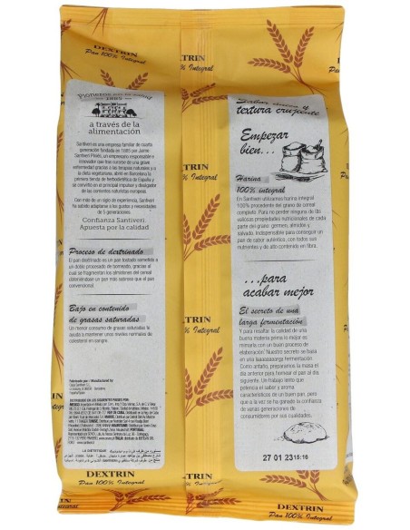 Pan Dextrin Con Semillas De Lino 300Gr de Santiveri