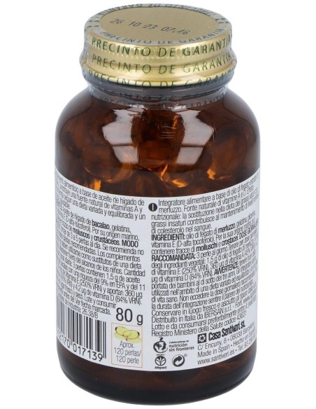 Aceite De Higado De Bacalao 120Perlas de Santiveri