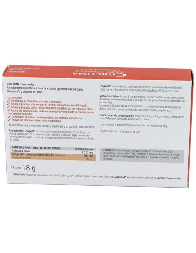 Curcuma 24Comp. de Santiveri