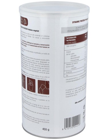 Dynamic Proteina Vegetal Cacao 455Gr. de Santiveri