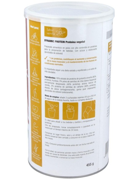 Dynamic Proteina Vegetal Vainilla 455Gr. de Santiveri