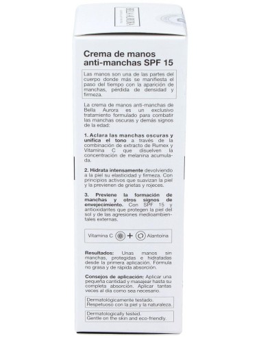 Crema De Manos Tratamiento Antimanchas 75Ml. de Bella Aurora