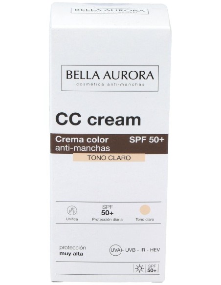Cc Cream Spf 50+ Tono Claro 30Ml. de Bella Aurora