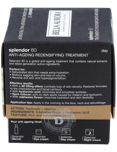 Splendor +60 Dia Crema Redensificante 50Ml. de Bella Aurora
