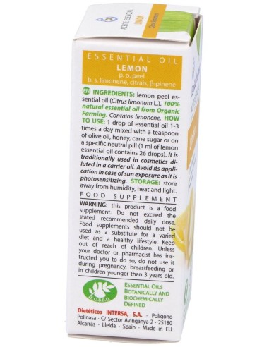 Limon Aceite Esencial Bio 10Ml. de Esential Aroms