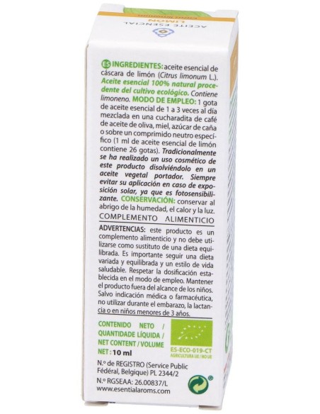 Limon Aceite Esencial Bio 10Ml. de Esential Aroms