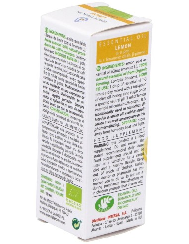 Limon Aceite Esencial Bio 10Ml. de Esential Aroms