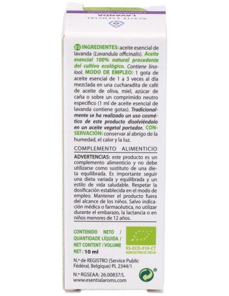 Lavanda Aceite Esencial 10Ml. Bio de Esential Aroms