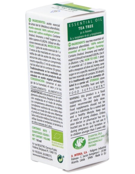 Arbol Del Te Aceite Esencial 10Ml. Bio de Esential Aroms