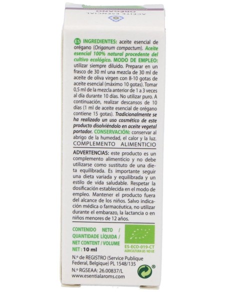 Oregano Aceite Esencial Bio 10Ml. de Esential Aroms