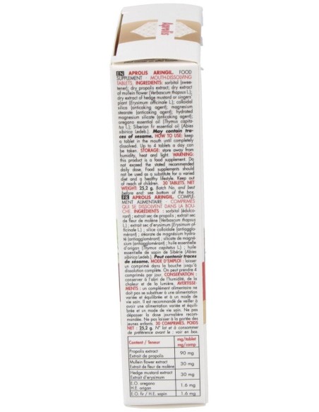 Aringil (Faringil) (Faringitis,Afonia,Tos) 30Comp. de Intersa