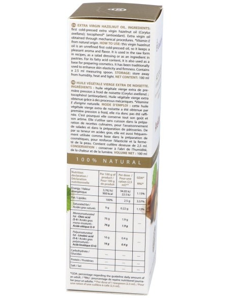 Avellana Aceite Vegetal Virgen 100Ml. de Esential Aroms