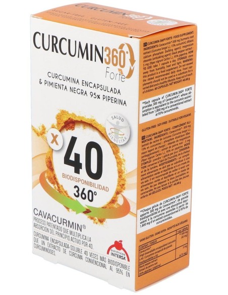 Curcumin 360º Forte 60 Capsulas de Intersa