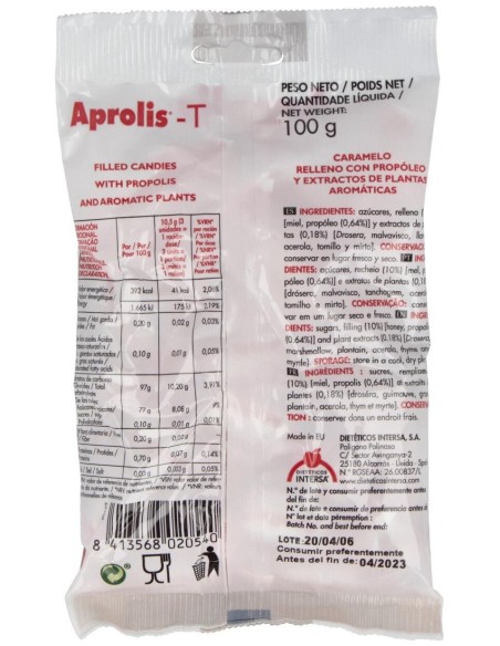 Caramelos Aprolis Tos 100Gr. de Aprolis