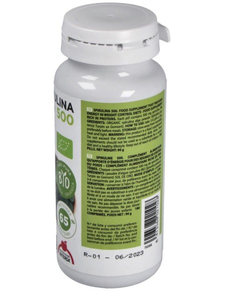 Espirulina (500 Mg.) 180 Comprimidos Bio de Intersa